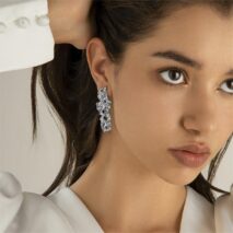 Geometric Irregular Abstract Lava Earrings - ArtGalleryZen