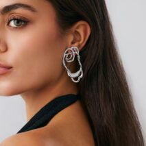 Geometric Irregular Hollow Pattern Stud Earrings - ArtGalleryZen
