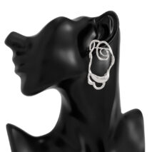 Geometric Irregular Hollow Pattern Stud Earrings - ArtGalleryZen