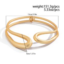 Geometric Irregular Hoop Frosted Collar Necklace - ArtGalleryZen