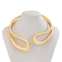 Geometric Irregular Hoop Frosted Collar Necklace - ArtGalleryZen