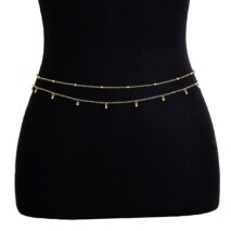 Geometric Layered Ball Tassel Saturn Belly Chain Set - ArtGalleryZen