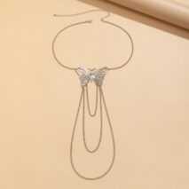 Geometric Layered Butterfly Tassel Thigh Leg Chain - ArtGalleryZen