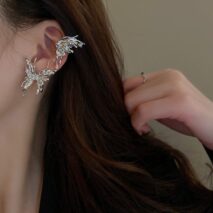 Geometric Liquid Butterfly Ear Cuff Climber Crawler Wrap Earring - ArtGalleryZen