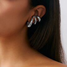 Geometric Liquid Flow Waterdrop Earrings - ArtGalleryZen