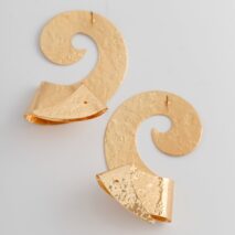 Geometric Metal Spiral Folding Pattern Earrings - ArtGalleryZen