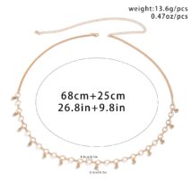 Geometric Minimalist Ball Tassel Hoop Belly Chain - ArtGalleryZen