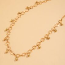 Geometric Minimalist Ball Tassel Hoop Belly Chain - ArtGalleryZen
