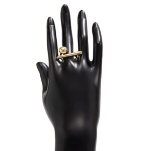 Geometric Minimalist Glossy Round Open Ring - ArtGalleryZen