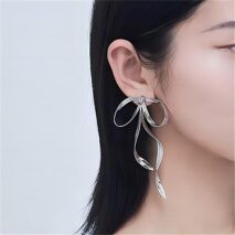 Geometric Ribbon Dangle Earrings - ArtGalleryZen