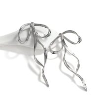 Geometric Ribbon Dangle Earrings - ArtGalleryZen