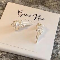 Geometric Ribbon Ear Wrap Earrings - ArtGalleryZen