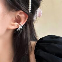 Geometric Ribbon Ear Wrap Earrings - ArtGalleryZen