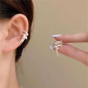 Geometric Ribbon Ear Wrap Earrings - ArtGalleryZen