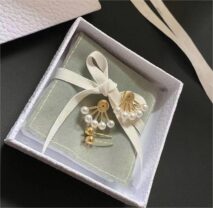Geometric S925 Silver Post Pearl Earrings - ArtGalleryZen