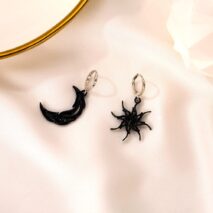 Geometric Star Moon Phase Dangle Earrings - ArtGalleryZen