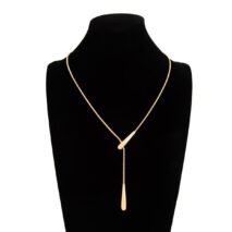 Geometric Waterdrop Charm Y Necklace - ArtGalleryZen