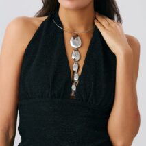 Geometric Waterdrop Pendant Collar Choker Y Necklace - ArtGalleryZen