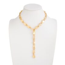 Geometric Waterdrop Y Necklace Gold Silver Layering Pendant - ArtGalleryZen