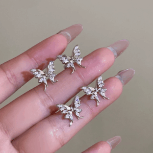 Glitter CZ Inlaid Butterfly Ear Wrap Earrings - ArtGalleryZen