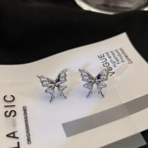 Glitter CZ Inlaid Butterfly Ear Wrap Earrings - ArtGalleryZen