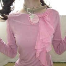 Glitter Enamel Strawberry Pendant PU Leather Collar Choker Necklace - ArtGalleryZen