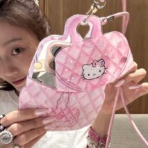 Glitter Hello Kitty Backpack Mirror Phone Case - ArtGalleryZen