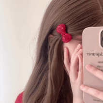 Glitter Rhinestone Bowknot Hair Clip - ArtGalleryZen