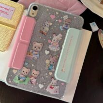 Glitter Sylvanian Families Magnetic Detachable iPad Case - ArtGalleryZen