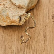 Gothic Antique Dragon Ear Cuff Climber Crawler Wrap Earring - ArtGalleryZen