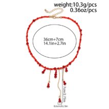 Gothic Crystal Tassel Blood Drop Halloween Choker Necklace - ArtGalleryZen