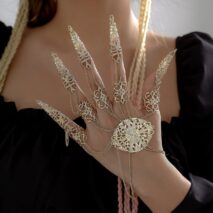 Gothic Dark Nail Fingers Hand Armor Nails Claws Bracelet - ArtGalleryZen