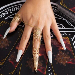 Gothic Dark Nail Fingers Hand Armor Nails Claws Finger Chain Rings - ArtGalleryZen