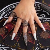 Gothic Dark Nail Fingers Hand Armor Nails Claws Finger Chain Rings - ArtGalleryZen