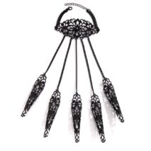 Gothic Five Finger Armor Nails Mittens Bracelet - ArtGalleryZen