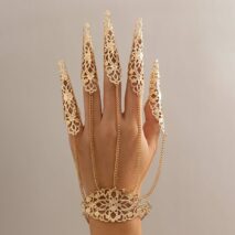Gothic Five Finger Armor Nails Mittens Bracelet - ArtGalleryZen