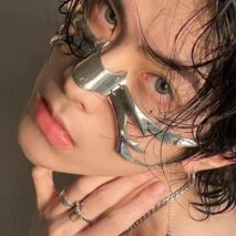 Gothic Hip Hop Glamorous Metallic Face Mask - ArtGalleryZen