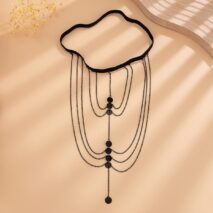 Gothic Layered Sequin Charm Elastic Thigh Leg Chain - ArtGalleryZen