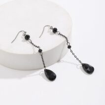 Gothic Rhinestone Waterdrop Dangle Earrings - ArtGalleryZen