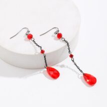 Gothic Rhinestone Waterdrop Dangle Earrings - ArtGalleryZen