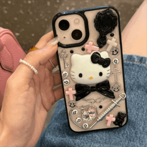 Gothic Y2K Hello Kitty iPhone Case - ArtGalleryZen