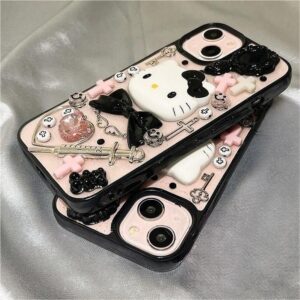 Gothic Y2K Hello Kitty iPhone Case - ArtGalleryZen
