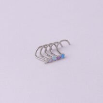Gradient 2mm Opal Titanium Steel Nose Piercing Nose Stud - ArtGalleryZen