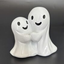 Halloween Cute Middle Finger Ghost Light Up Statue - ArtGalleryZen