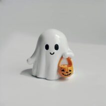 Halloween Cute Middle Finger Ghost Light Up Statue - ArtGalleryZen