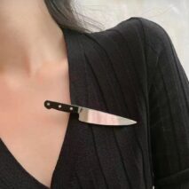 Halloween Funny Knife Shape Hair Clip - ArtGalleryZen