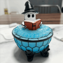 Halloween Ghost Bubble Bath Tiffany Lamp Night Light - ArtGalleryZen
