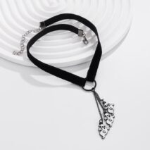 Halloween Ghost Pendant Velvet Necklace - ArtGalleryZen