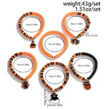 Halloween Theme Layered Ghost Spider Pumpkin Kitten Charm Strench Bracelet Set - ArtGalleryZen