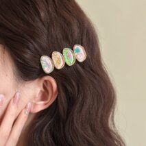 Handmade Baroque Sweet Floral Amber Hair Clip - ArtGalleryZen